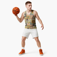 Mele Kalikimaka Hawaii Christmas Basketball Jersey Melemele Mama Seamless Floral Motif LT9 - Polynesian Pride