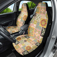 Mele Kalikimaka Hawaii Christmas Car Seat Cover Melemele Mama Seamless Floral Motif LT9 - Polynesian Pride