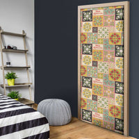 Mele Kalikimaka Hawaii Christmas Door Cover Melemele Mama Seamless Floral Motif LT9 - Polynesian Pride
