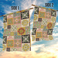 Mele Kalikimaka Hawaii Christmas Garden Flag Melemele Mama Seamless Floral Motif LT9 - Polynesian Pride