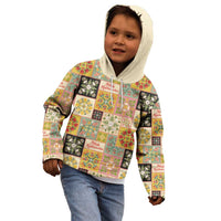 Mele Kalikimaka Hawaii Christmas Kid Hoodie Melemele Mama Seamless Floral Motif LT9 - Polynesian Pride