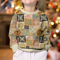 Mele Kalikimaka Hawaii Christmas Kid Ugly Christmas Sweater Melemele Mama Seamless Floral Motif LT9 - Polynesian Pride