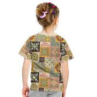 Mele Kalikimaka Hawaii Christmas Kid T Shirt Melemele Mama Seamless Floral Motif LT9 - Polynesian Pride