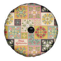Mele Kalikimaka Hawaii Christmas Spare Tire Cover Melemele Mama Seamless Floral Motif LT9 - Polynesian Pride