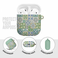 Mele Kalikimaka Hawaii Christmas AirPods Case Omaomao Seamless Floral Motif - Polynesian Pride