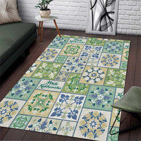 Mele Kalikimaka Hawaii Christmas Area Rug Omaomao Seamless Floral Motif - Polynesian Pride