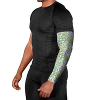 Mele Kalikimaka Hawaii Christmas Arm Sleeves Omaomao Seamless Floral Motif - Polynesian Pride