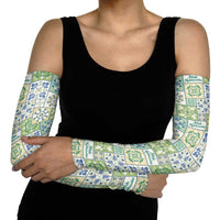 Mele Kalikimaka Hawaii Christmas Arm Sleeves Omaomao Seamless Floral Motif - Polynesian Pride