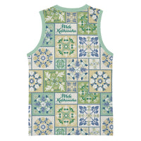 Mele Kalikimaka Hawaii Christmas Basketball Jersey Omaomao Seamless Floral Motif LT9 - Polynesian Pride