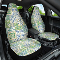 Mele Kalikimaka Hawaii Christmas Car Seat Cover Omaomao Seamless Floral Motif LT9 One Size Green - Polynesian Pride