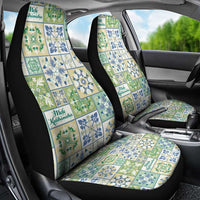 Mele Kalikimaka Hawaii Christmas Car Seat Cover Omaomao Seamless Floral Motif LT9 - Polynesian Pride