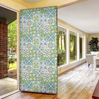 Mele Kalikimaka Hawaii Christmas Door Cover Omaomao Seamless Floral Motif LT9 - Polynesian Pride