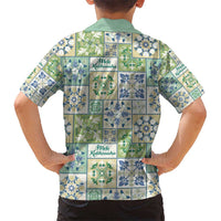 Mele Kalikimaka Hawaii Christmas Kid Hawaiian Shirt Omaomao Seamless Floral Motif LT9 - Polynesian Pride