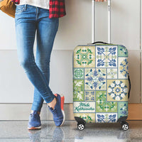 Mele Kalikimaka Hawaii Christmas Luggage Cover Omaomao Seamless Floral Motif LT9 - Polynesian Pride