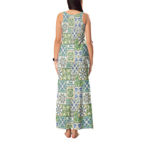 Mele Kalikimaka Hawaii Christmas Tank Maxi Dress Omaomao Seamless Floral Motif LT9 - Polynesian Pride
