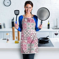 Mele Kalikimaka Hawaii Christmas Apron Akala Seamless Floral Motif - Polynesian Pride