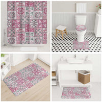 Mele Kalikimaka Hawaii Christmas Bathroom Set Akala Seamless Floral Motif - Polynesian Pride
