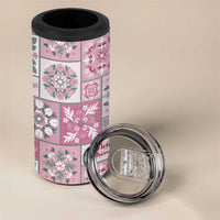 Mele Kalikimaka Hawaii Christmas 4 in 1 Can Cooler Tumbler Akala Seamless Floral Motif LT9 - Polynesian Pride