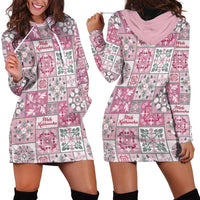 Mele Kalikimaka Hawaii Christmas Hoodie Dress Akala Seamless Floral Motif LT9 - Polynesian Pride