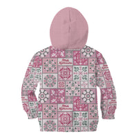 Mele Kalikimaka Hawaii Christmas Kid Hoodie Akala Seamless Floral Motif LT9 - Polynesian Pride