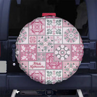 Mele Kalikimaka Hawaii Christmas Spare Tire Cover Akala Seamless Floral Motif LT9 No hole Pink - Polynesian Pride
