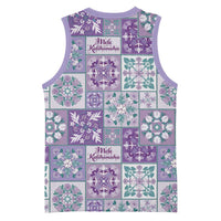 Mele Kalikimaka Hawaii Christmas Basketball Jersey Poni Seamless Floral Motif LT9 - Polynesian Pride