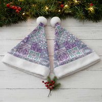Mele Kalikimaka Hawaii Christmas Santa Hat Poni Seamless Floral Motif - Polynesian Pride
