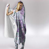 Mele Kalikimaka Hawaii Christmas Hooded Blanket Poni Seamless Floral Motif - Polynesian Pride
