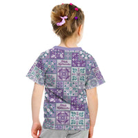 Mele Kalikimaka Hawaii Christmas Kid T Shirt Poni Seamless Floral Motif LT9 - Polynesian Pride