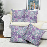 Mele Kalikimaka Hawaii Christmas Pillow Cover Poni Seamless Floral Motif - Polynesian Pride