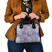 Mele Kalikimaka Hawaii Christmas Shoulder Handbag Poni Seamless Floral Motif - Polynesian Pride