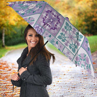 Mele Kalikimaka Hawaii Christmas Umbrella Poni Seamless Floral Motif - Polynesian Pride