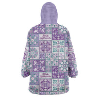 Mele Kalikimaka Hawaii Christmas Wearable Blanket Hoodie Poni Seamless Floral Motif LT9 - Polynesian Pride