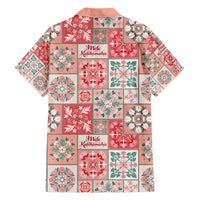 Mele Kalikimaka Hawaii Christmas Family Matching Tank Maxi Dress and Hawaiian Shirt Ulaula Seamless Floral Motif LT9 - Polynesian Pride
