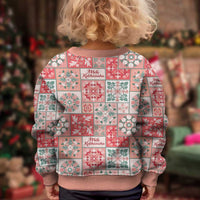 Mele Kalikimaka Hawaii Christmas Kid Ugly Christmas Sweater Ulaula Seamless Floral Motif LT9 - Polynesian Pride