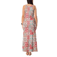 Mele Kalikimaka Hawaii Christmas Tank Maxi Dress Ulaula Seamless Floral Motif LT9 - Polynesian Pride