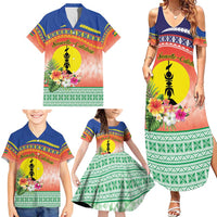 New Caledonia Nautilus Shell Family Matching Summer Maxi Dress and Hawaiian Shirt Polynesian Tropical Flowers LT9 - Polynesian Pride