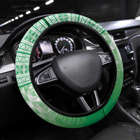 New Caledonia Nautilus Shell Steering Wheel Cover Polynesian Tropical Flowers LT9 Universal Fit Red - Polynesian Pride