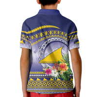Tokelau Tuluma Kid Polo Shirt Polynesian Tropical Flowers