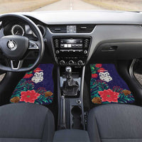 Maori Wheku Meri Kirihimete Personalised Car Mats All Blue Indigenous Maori Motif - Polynesian Pride