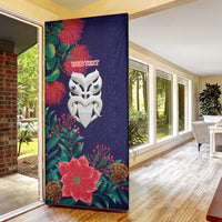 Maori Wheku Meri Kirihimete Personalised Door Cover All Blue Indigenous Maori Motif LT9 - Polynesian Pride