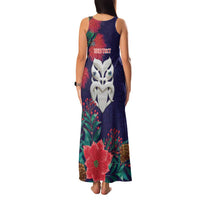 Maori Wheku Meri Kirihimete Personalised Family Matching Tank Maxi Dress and Hawaiian Shirt All Blue Indigenous Maori Motif LT9 - Polynesian Pride