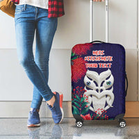 Maori Wheku Meri Kirihimete Personalised Luggage Cover All Blue Indigenous Maori Motif LT9 - Polynesian Pride