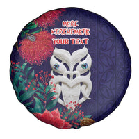 Maori Wheku Meri Kirihimete Personalised Spare Tire Cover All Blue Indigenous Maori Motif LT9 - Polynesian Pride