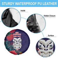 Maori Wheku Meri Kirihimete Personalised Spare Tire Cover All Blue Indigenous Maori Motif LT9 - Polynesian Pride