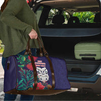 Maori Wheku Meri Kirihimete Personalised Travel Bag All Blue Indigenous Maori Motif LT9 - Polynesian Pride