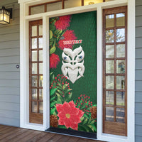 Maori Wheku Meri Kirihimete Personalised Door Cover All Green Indigenous Maori Motif LT9 - Polynesian Pride