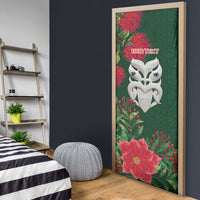 Maori Wheku Meri Kirihimete Personalised Door Cover All Green Indigenous Maori Motif LT9 - Polynesian Pride