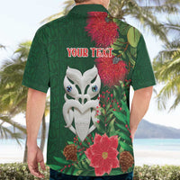 Maori Wheku Meri Kirihimete Personalised Hawaiian Shirt All Green Indigenous Maori Motif LT9 - Polynesian Pride