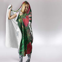 Maori Wheku Meri Kirihimete Personalised Hooded Blanket All Green Indigenous Maori Motif LT9 - Polynesian Pride